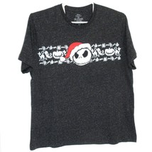 Disney Tim Burton&#39;s The Nightmare Before Christmas Black Men&#39;s T-Shirt 2XL - £18.31 GBP