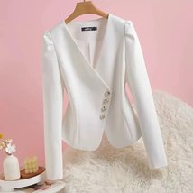 Slim Women&#39;s V-Neck Blazer - Elegant Office Jacket - $65.70+