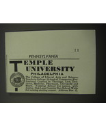 1933 Temple University Ad - Temple University Philadelphia - £14.55 GBP
