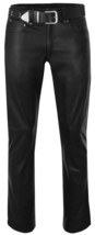 Men&#39;s Genuine Lambskin Leather Black Handmade Pants Trouser Biker Formal... - £84.30 GBP+