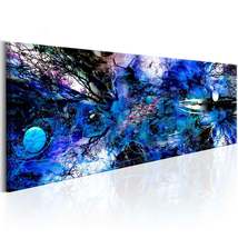 Tiptophomedecor Abstract Canvas Wall Art - Blue Artistic Chaos - Stretched &amp; Fra - £79.92 GBP+