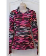 Fila Sport Long Sleeve 1/4 Zip Pullover Black Orange Pink Womens Sz XS-S... - $22.25