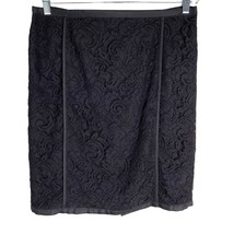 Banana Republic Skirt Pencil Black Lace 12 Lined Back Zipper New - £20.78 GBP