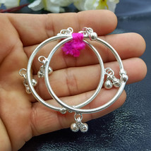 Silver Baby Cuff Bangle Bracelet, Unisex Kids Jewelry, New Born Baby Bangle - $49.99