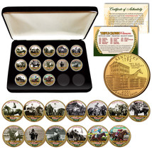 2018 TRIPLE CROWN HORSE WINNERS 24K Gold KENTUCKY Quarters 13-Coin Set B... - £44.75 GBP