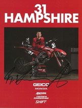 RJ Hampshire Supercross Motocross autographed 8.5x11 photo poster COA. - £55.55 GBP