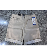 DKNY Jeans Chino Tan Bermuda Shorts NWT Size 10 Stretch Free Shipping - £14.50 GBP