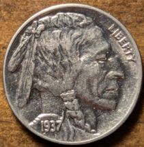 1937 Philadelphia Mint Buffalo Indian Head Nickel AU - $8.59