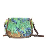 Irises Van Gogh Waterproof Fabric Saddle Bag - £33.45 GBP