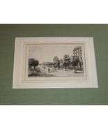 1812 GARDEN TUILERIES OLD PARIS FRANCE ART ENGRAVING CARL B SCHWARZ A.P.... - £390.13 GBP