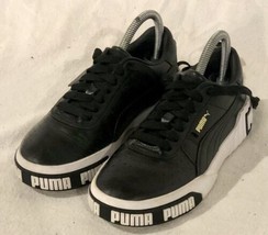 Puma Womens Size 6 Cali Bold 370811-03 Black Leather Shoes Sneakers - $34.64