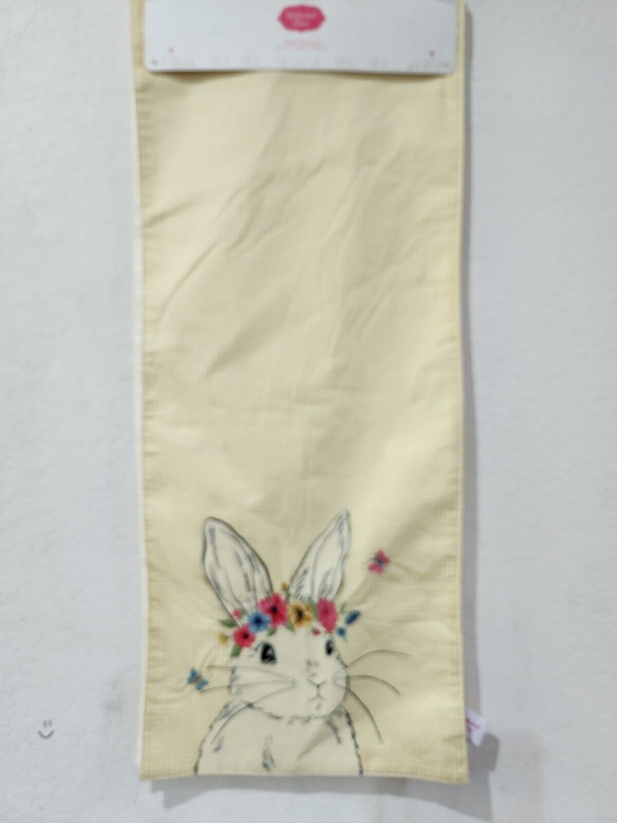 Cottontail Lane Easter Floral Yellow Rabbit Table Runner Home Decor 14x72&quot; - $34.99