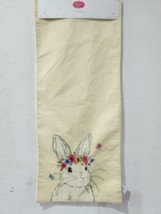Cottontail Lane Easter Floral Yellow Rabbit Table Runner Home Decor 14x72&quot; - £27.32 GBP