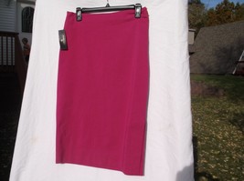 Worthington Woman Adventure Pink Straight Skirt Sz 4 Nwt Ret 44 Gold Zip Slt Drt - £11.16 GBP