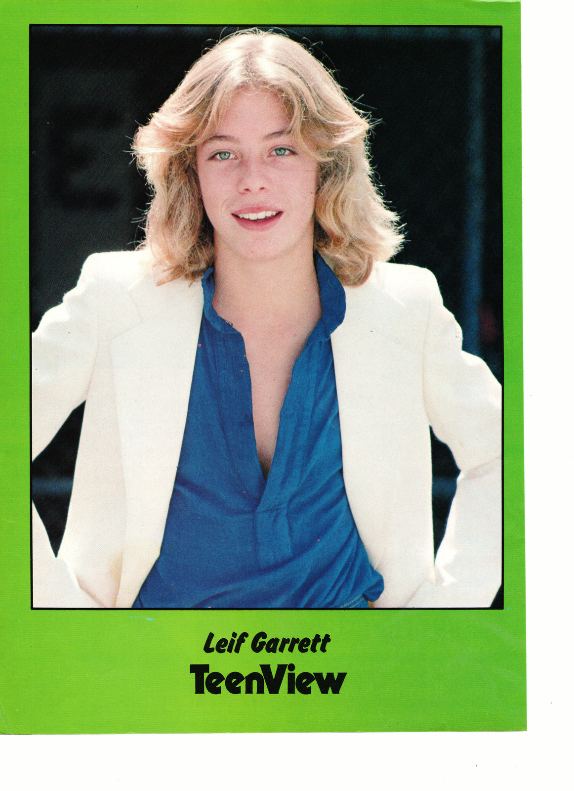 Leif Garrett teen magazine pinup clipping looking fine open shirt Tiger Beat Bop - $3.50