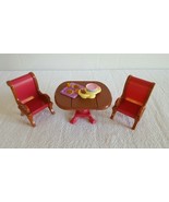 Fisher-Price Loving Family Dining Room Table Chairs Set with Food EUC Sh... - $257.00 MXN