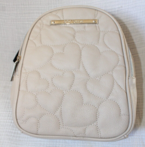 Betsey Johnson Small Gray Quilted Heart Backpack - £29.79 GBP