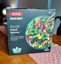 OXO Good Grips One-Pump Design Glass Salad Spinner NEW - £43.73 GBP