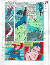 Original 1985 Superman 409 page 28 DC Comics color guide art colorist&#39;s ... - £53.65 GBP