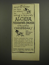 1952 Alcoa Steamship Company Ad - Send for folder on how to relax - £14.78 GBP