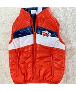 Koala Kids Infant Sz 24 mos Orange Blue White Zip Up Puffy Vest  - $9.90