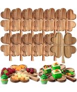 Geetery 12 Pc Wooden Four Leaf Snack Serving Tray Set Multi-color Clover - €21,92 EUR