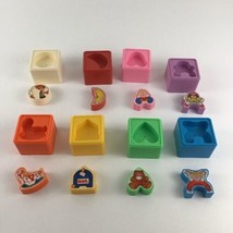 Playskool Match Ups Matching Puzzle Cubes Shape Sorter Stacking Set Vint... - $24.70