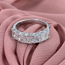 Radiant Cut 2.50 Ct Lab Grown Diamond Wedding Band U-Shape Set 14K White Gold - £1,865.60 GBP+