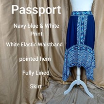 PASSPORT Wide Elastic Waistband Tear Flared Skirt Size L - $14.00