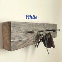 Industrial Key Holder with Shelf | Rustic Wood &amp; Metal Wall Hook | Loft ... - $376.59 MXN