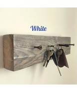 Industrial Key Holder with Shelf | Rustic Wood &amp; Metal Wall Hook | Loft ... - $376.59 MXN
