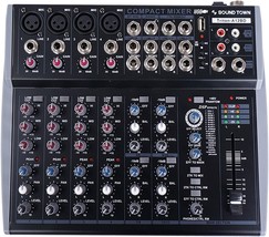 Sound Town Professional 12-Channel Audio Mixer With Usb Interface,, A12Bd). - $142.97