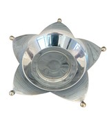 Silver Plated 5 Pointed Flowering Candy Trinket Dish Inverse Jester Hat - £27.25 GBP