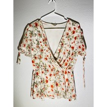 Ember White Floral Sheer Blouse with Lining – Women’s Medium - $14.85