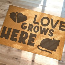 &quot;Love Grows Here&quot; Funny Doormat 24 x 16&quot; Non-Slip Backing Entrance Doormat - £37.12 GBP
