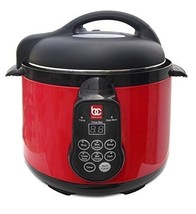 Bene Casa 900W 4L Digital Electric 4 in 1 Pressure Rice Slow Cooker Steamer Red - £68.23 GBP