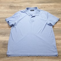 Members Mark Mens Short Sleeve Shirt Soft 3XL Heather Blue Casual Athletic Golf - £12.33 GBP