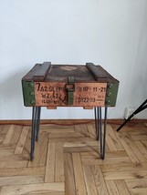 Military Ammo Box Coffee Table | Rustic Industrial Side Table | Vintage ... - $99.00