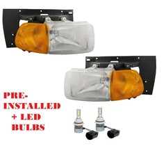 STERLING TRUCK 9500 8500 2005-2007 HEADLIGHTS 2 PAIRS + 7 PAIRS LED BULBS - $1,979.99