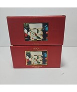 2 Lenox &quot;Holiday Gold&quot; Frosted Glass Votive Candle Holders #773327 NIB  - €21,20 EUR