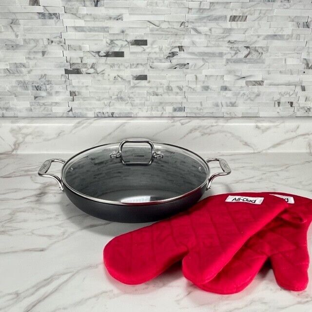 Primary image for All-Clad HA1 Hard Anodized Nonstick Essential Pan 12 Inch w/Lid and Mitts