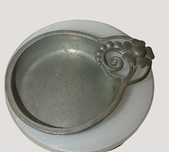 Serge Nekrassoff Signed Pewter Vintage Pin Tray Floral Candle Bowl Trinket - $37.40