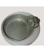 Serge Nekrassoff Signed Pewter Vintage Pin Tray Floral Candle Bowl Trinket - $37.40