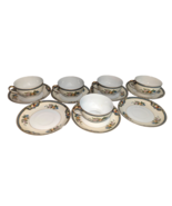 Vintage Noritake China 5 Tea Cups and 7 Saucers Fruit Floral Pattern Vin... - $25.73 CAD
