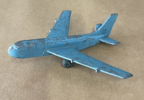 Primary image for Vintage Midgetoy Toy Navy Military Airplane USAF - Made in Rockford, IL USA Blue