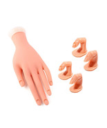 Movable Practice Hand+4 Fingers Nail Art Display Manicure Nail Hand Trai... - £10.29 GBP