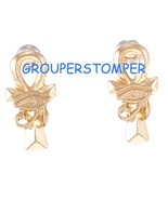 Eye Of Ra Over Ankh Egyptian Cross Post Style Pierced Stud Earrings Horus - $15.37