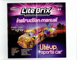 Cra-Z-Art Lite Brix Replacement Instruction Manual ONLY For Liteup Sport... - $9.55