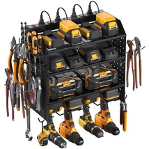 Modular Pegboard Rack Power Tool Organizer With Charging Station. 4 Layer Wall M - £93.93 GBP