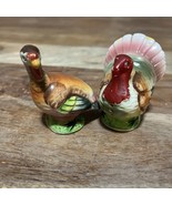 Vintage Mid Century Ceramic TOM TURKEY &amp; HEN Salt and Pepper Shakers  ~J... - $16.73 CAD